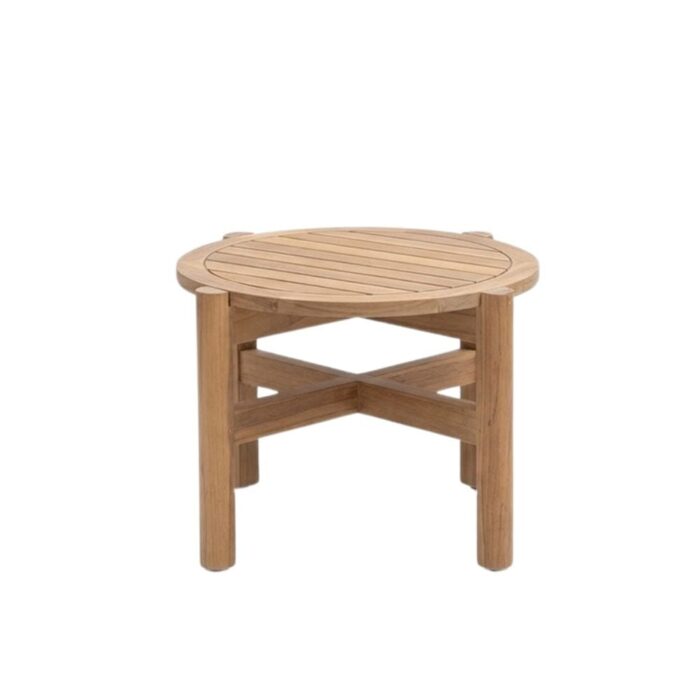 BUITEN living Bergamo loungetafel | hardhout | light teak look | 60cm rond