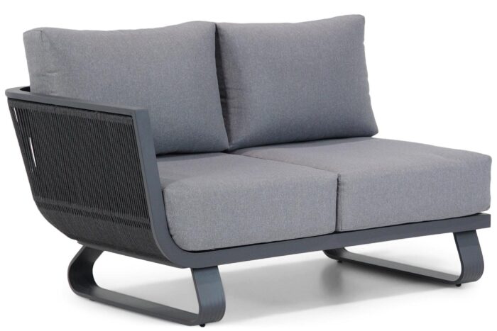 Santika Furniture Corniche open bank rechts – Grijs-antraciet