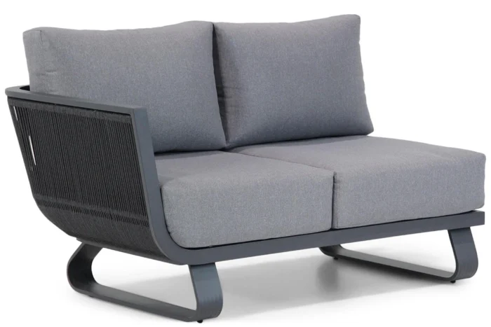 Santika Furniture Corniche open bank rechts - Grijs-antraciet