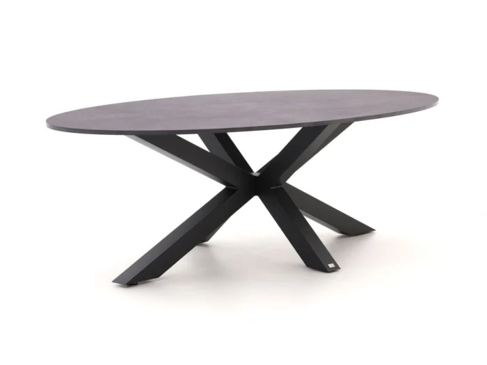 Bellagio tuinmeubelen Induno Ellips dining tuintafel 240x120cm - Grijs