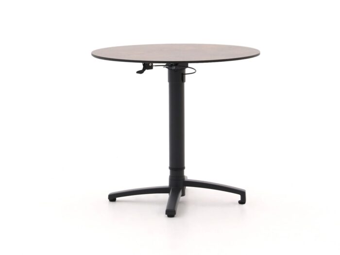 Bellagio tuinmeubelen Canzo klaptafel ø80 (h:73/109cm) verstelbaar – Grijs