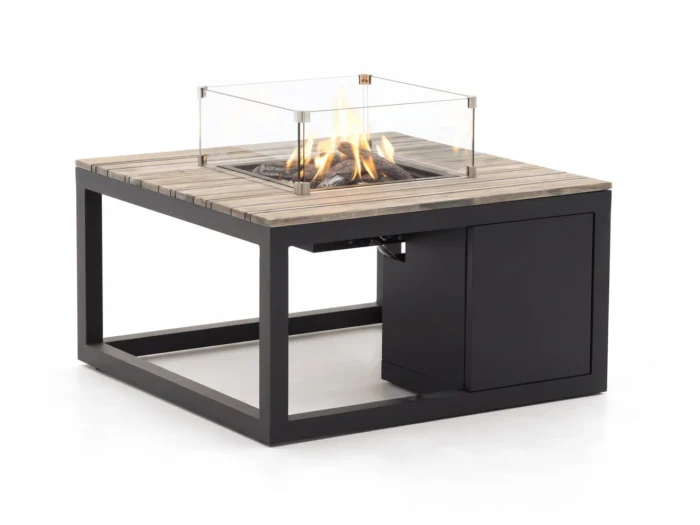 Cosiraw lounge vuurtafel 100x100x55cm - Grijs