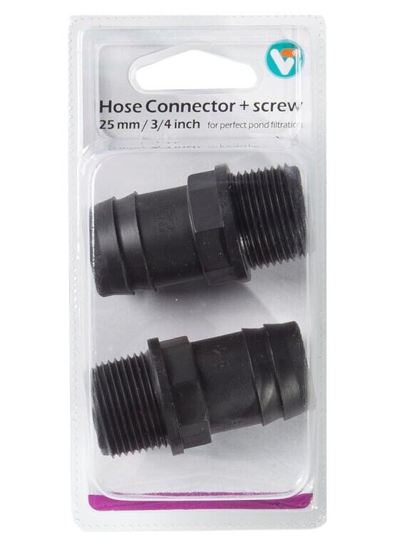 Velda Hose connector+screw 25mm 3/4 inc – Zie Foto