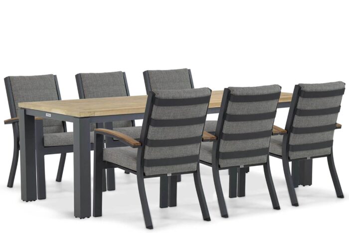 Osmen Midura/Veneto 230 cm dining tuinset 7-delig – Grijs-antraciet