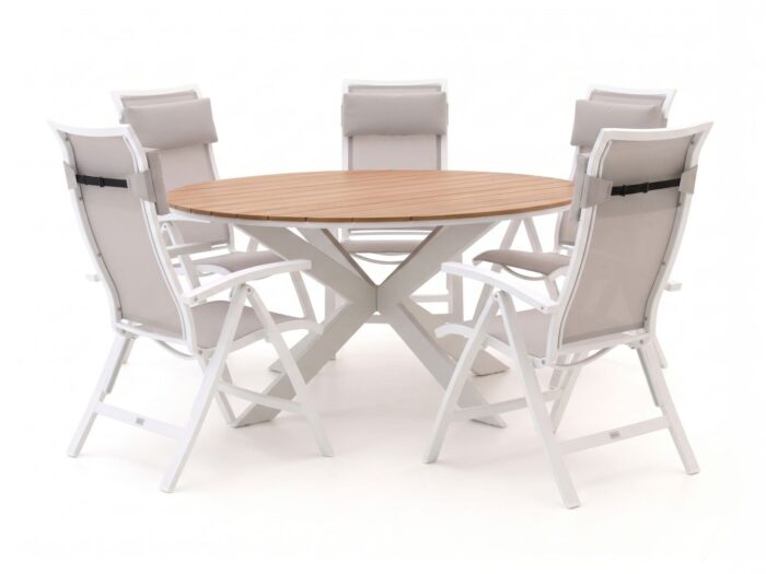 Bellagio tuinmeubelen Bellagio Lugo/Fidenza ø149cm dining tuinset 6-delig verstelbaar Laagste prijsgarantie!