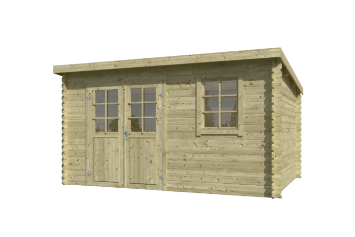 Outdoor life Blokhut Amira 380×275 Olijfgroen Geimpregneerd – hout