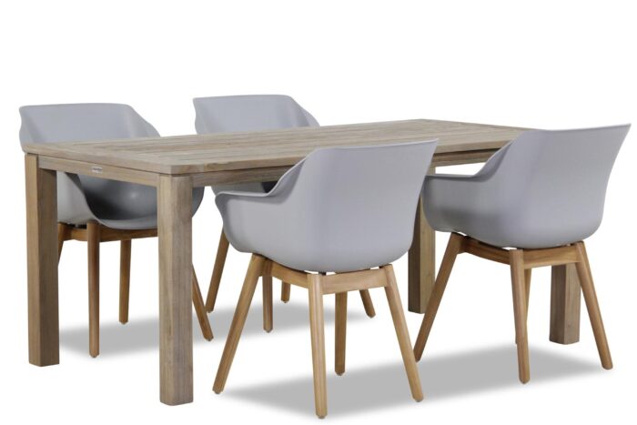 Hartman Sophie teak/Bristol 180 cm dining tuinset 5-delig – Grijs-antraciet