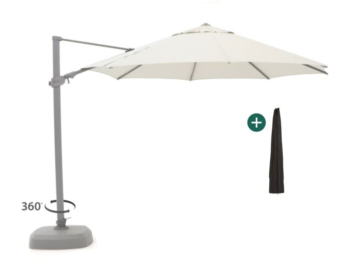 Shadowline Austin zweefparasol ø 350cm Laagste prijsgarantie! – Wit