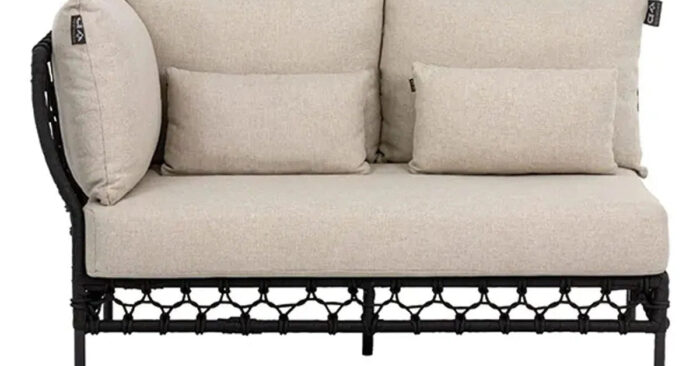 Apple Bee | Loungebank Pure 2-zits Rechts | Black Grey