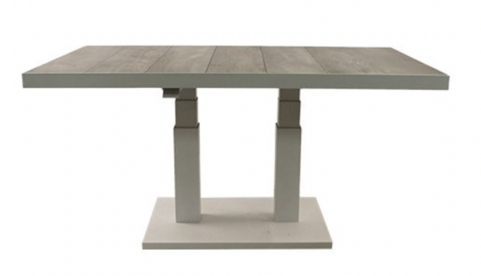 Own Marbella Tuintafel Wit tuinmeubel L130 x B75 x H61/75 cm
