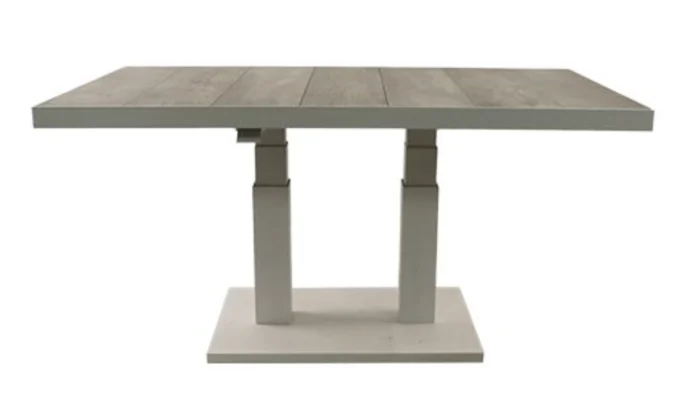 Own Marbella Tuintafel Wit tuinmeubel L130 x B75 x H61/75 cm