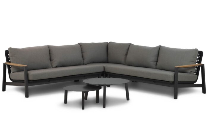 Coco Ralph/Rimini 60/75 cm hoek loungeset 5-delig – Grijs-antraciet