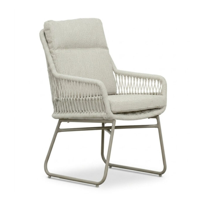 LUX outdoor living Malaga dining tuinstoel | touw + aluminium | beige