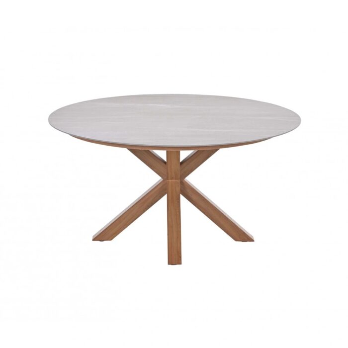 Garden impressions Lowland Tuintafel Napoli Sand dia. 150 cm – bruin;grijs