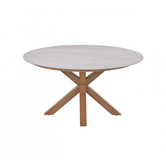 Garden impressions Lowland Tuintafel Napoli Sand dia. 150 cm - bruin;grijs