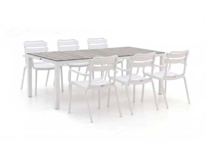 Forza Furniture Vico/Fidenza 220cm dining tuinset 7-delig stapelbaar