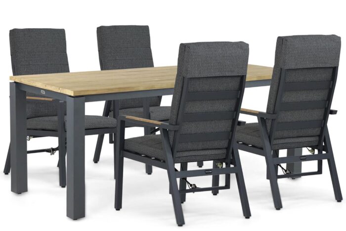 Lifestyle Garden Furniture Marseille/Riviera 180 cm dining tuinset 5-delig – Grijs-antraciet