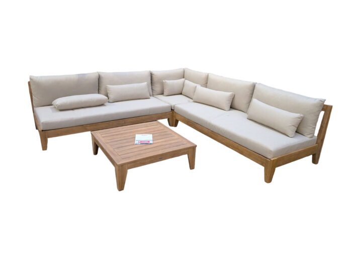 Driesprong collection Kailua hoekloungeset – hout;wit