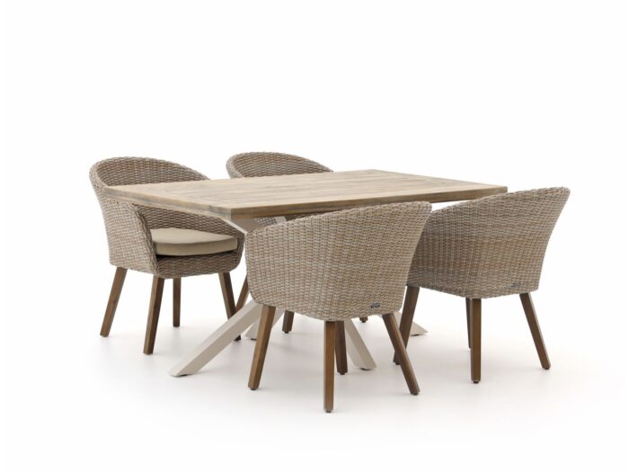 Intenso Furniture Intenso Tropea/Montorio 160cm dining tuinset 5-delig Laagste prijsgarantie! – Grijs