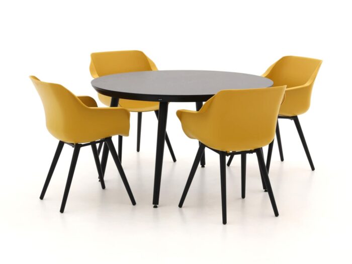 Hartman tuinmeubelen Hartman Sophie Studio ø128cm dining tuinset 5-delig Laagste prijsgarantie! – Grijs