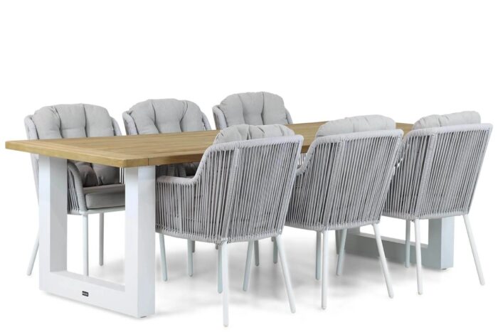 Santika Furniture Tendenza/Talai 240 cm dining tuinset 7-delig – Wit