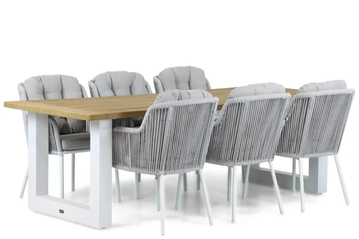 Santika Furniture Tendenza/Talai 240 cm dining tuinset 7-delig - Wit