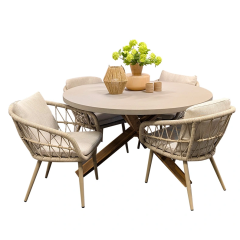 Warentuin Collection Outlet C: Den Haag Picerno Diningset rond 4-persoons (9900000659875)