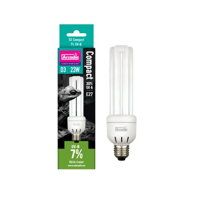 Aquadistri Arcadia d3 compact lamp 7% uvb 23 watt Arcadia