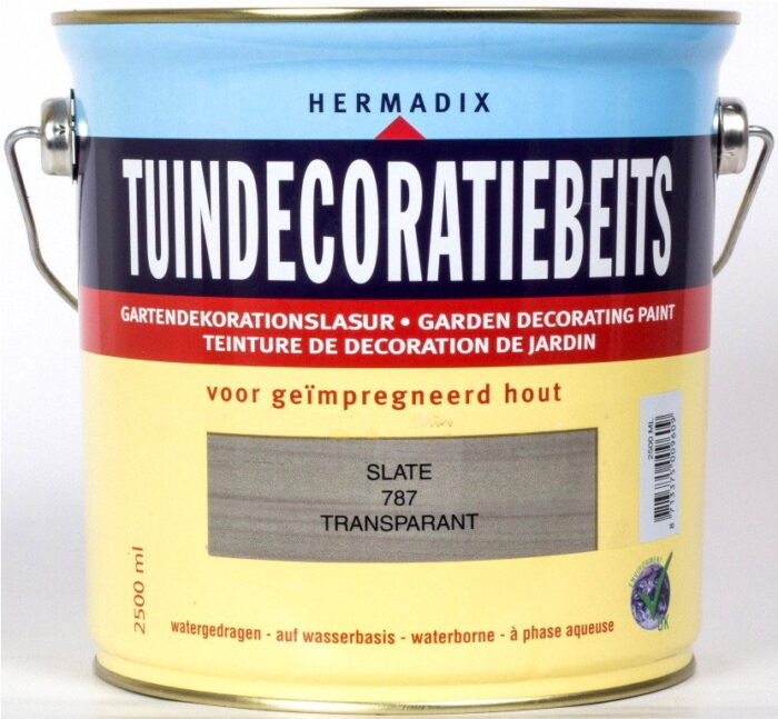 Hermadix Tuindecoratiebeits 787 slate 2500 ml – grijs
