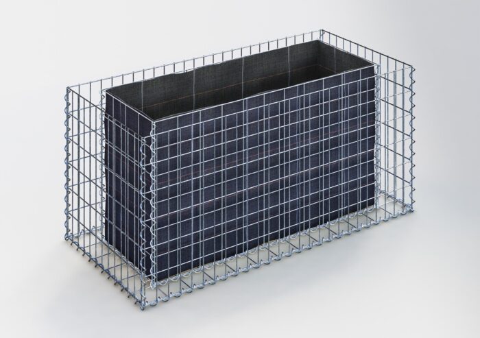 Gabiona Deutschland Rechthoekig verhoogd bed 130 cm x 60 cm x 60 cm (L x H x D), maaswijdte 5 x 10 cm, wanddikte 10 cm