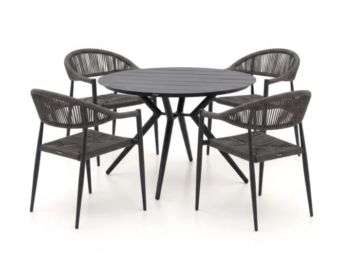 Manifesto Furniture Belpasso/Sora ø127cm dining tuinset 5-delig stapelbaar