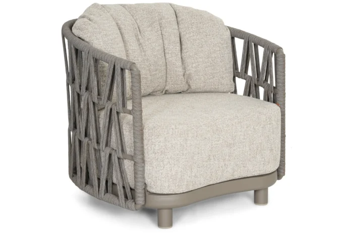 Santika Cayora lounge tuinstoel - Taupe-naturel-bruin