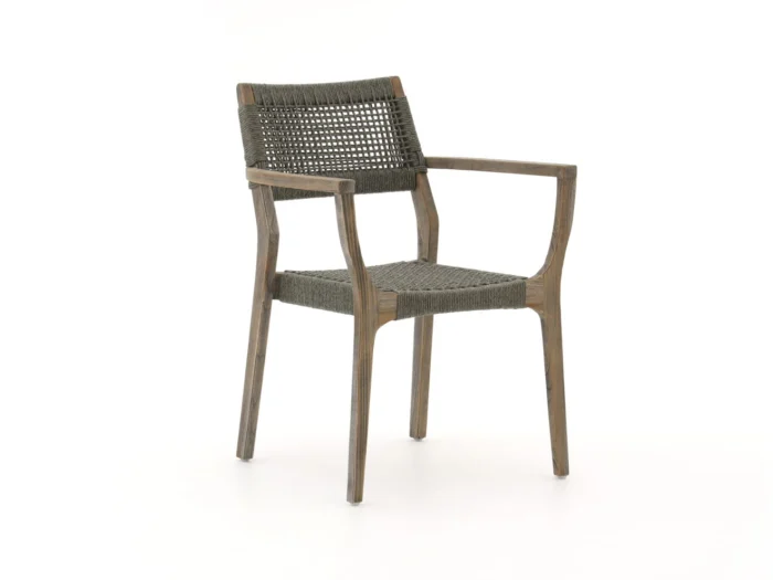 ROUGH Furniture ROUGH-L Rope dining tuinstoel stapelbaar - Grijs
