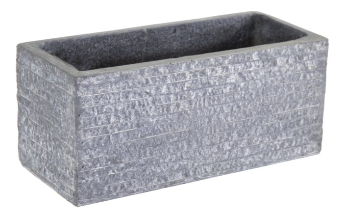 Mcollections Bloempot Utah balconybox washed grey l40w17.2h17.2 Fiberclay clayfibre – grijs