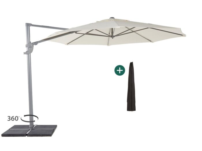Shadowline Francisco zweefparasol ø330cm – Wit