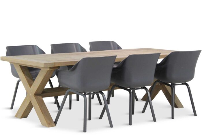 Hartman Sophie element/Oregon 240 cm dining tuinset 7-delig – Grijs-antraciet