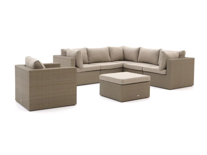 Forza Furniture Cecita hoek loungeset 7-delig 6-zits - Taupe