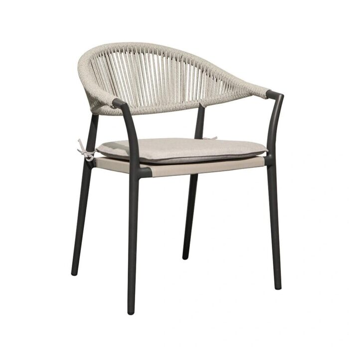 Own Casino Diningstoel Ash grey/Antraciet – grijs