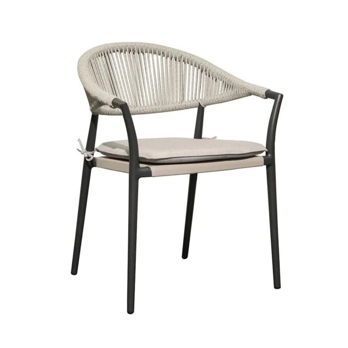 Own Casino Diningstoel Ash grey/Antraciet - grijs