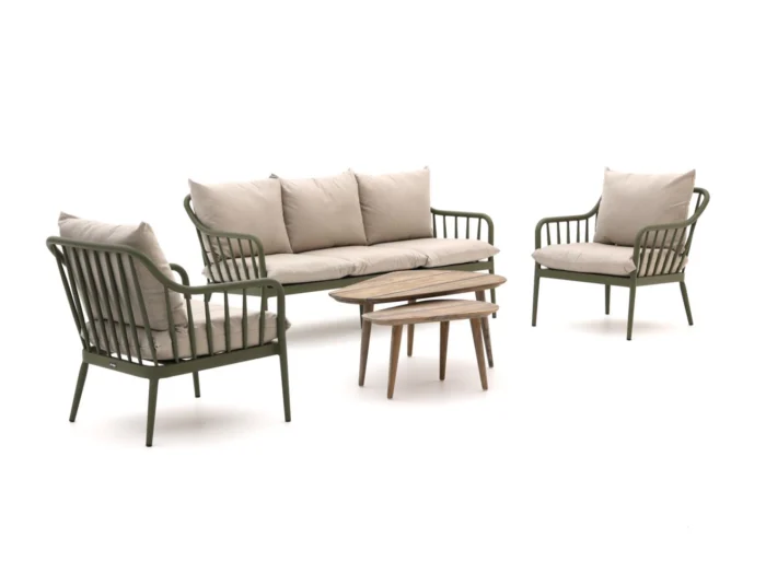 Manifesto Furniture Celante/ROUGH-K stoel-bank loungeset 5-zits 5-delig - Groen