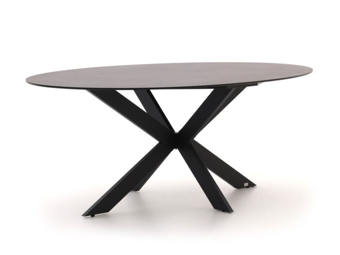 Bellagio tuinmeubelen Bellagio Furato ellips dining tuintafel 200x110cm Laagste prijsgarantie! – Zwart