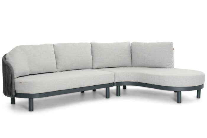 Santika Furniture Nanda hoek loungeset 2-delig – Grijs-antraciet