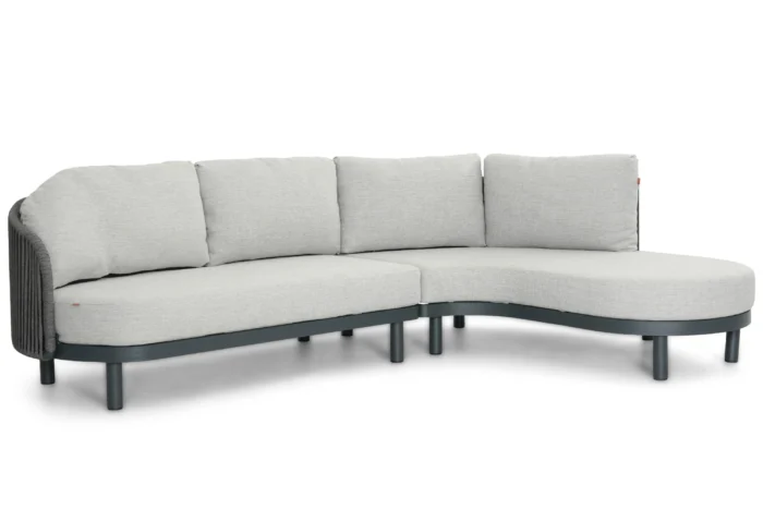 Santika Furniture Nanda hoek loungeset 2-delig - Grijs-antraciet