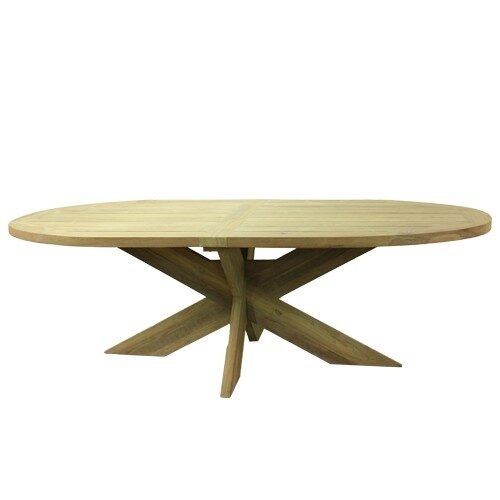 Own Ovalen tuintafel Teak 110 x 77,5 cm – natuurlijk
