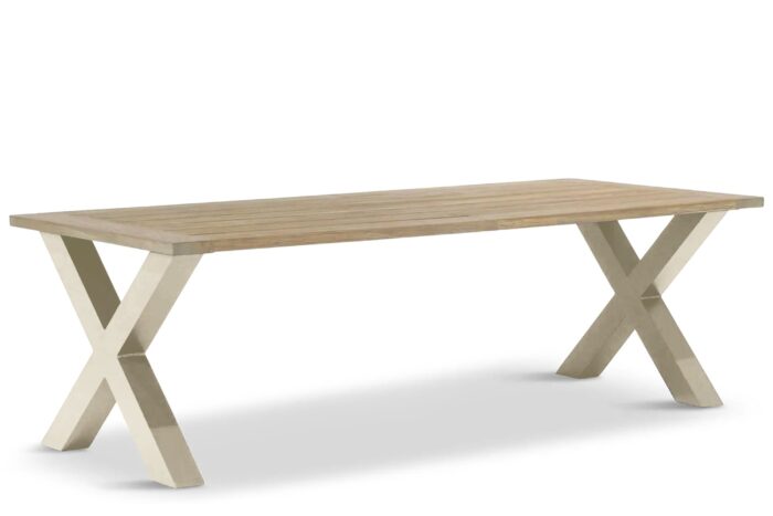 Lifestyle Garden Furniture Cardiff dining tuintafel 240 x 100 cm – Taupe-naturel-bruin