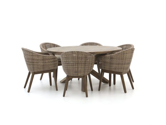 Intenso Furniture Intenso Venaco/ROUGH-Y ø150cm dining tuinset 7-delig Laagste prijsgarantie!