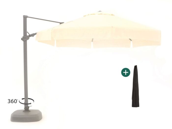Shadowline Miami zweefparasol ø 350cm Laagste prijsgarantie! – Wit