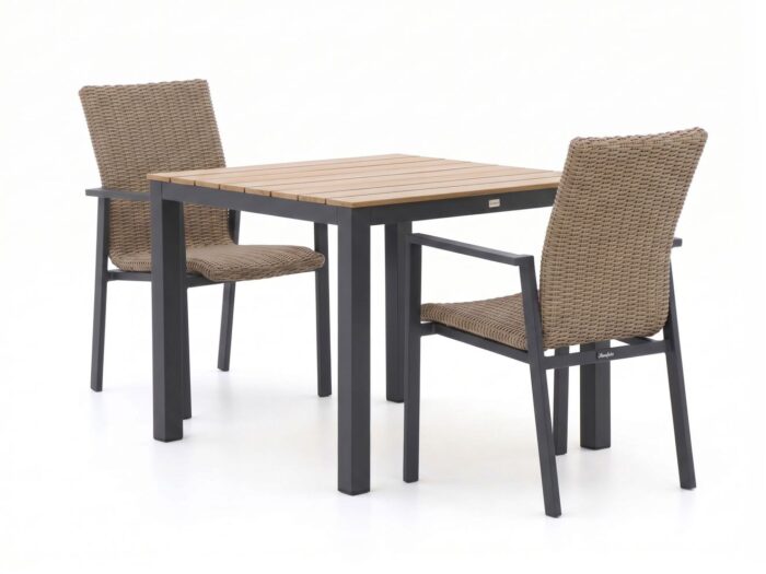 Manifesto Furniture Manifesto Villongo/Fidenza 90cm dining tuinset 3-delig stapelbaar Laagste prijsgarantie!