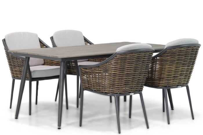 Coco Olivine/Matale 180 cm dining tuinset 5-delig – Grijs-antraciet