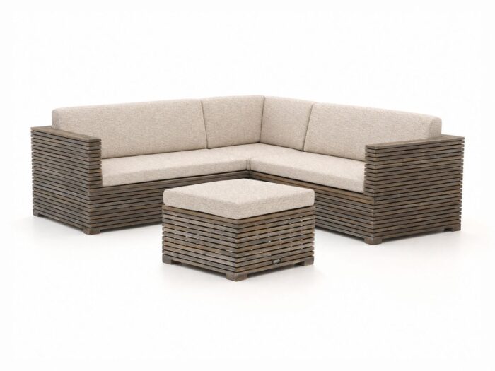 ROUGH Furniture ROUGH-C hoek loungeset 4-delig Laagste prijsgarantie! – Bruin